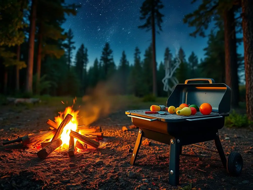 Portable camping grill