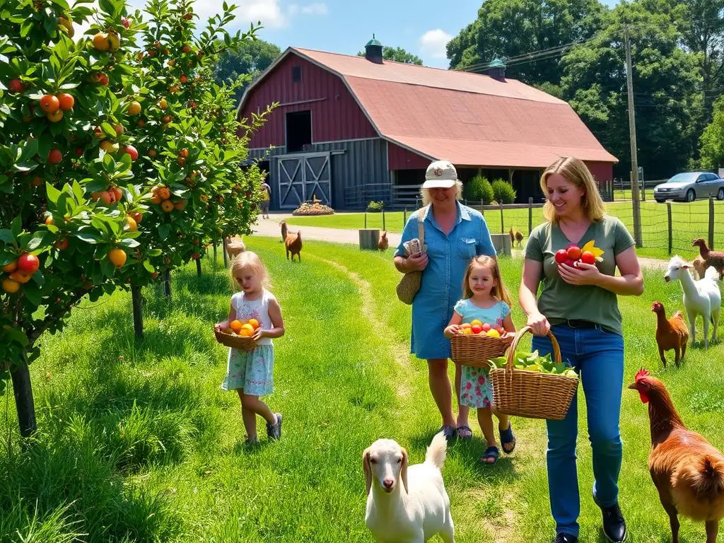 Family activities in New Jersey farms