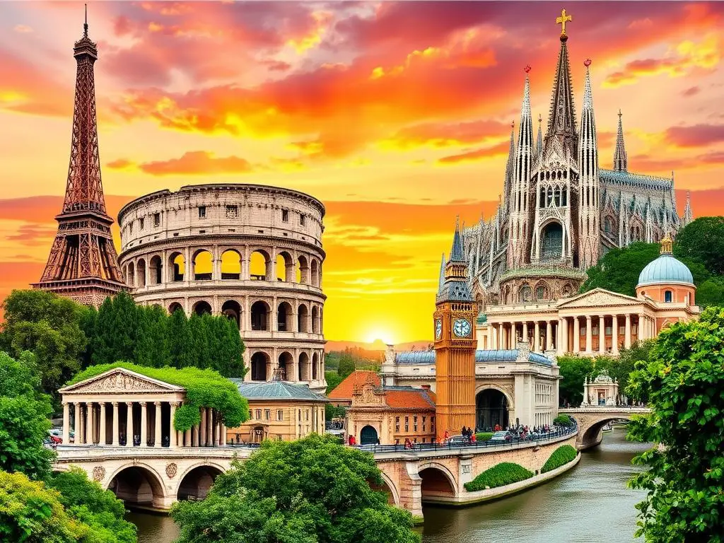 Iconic European attractions