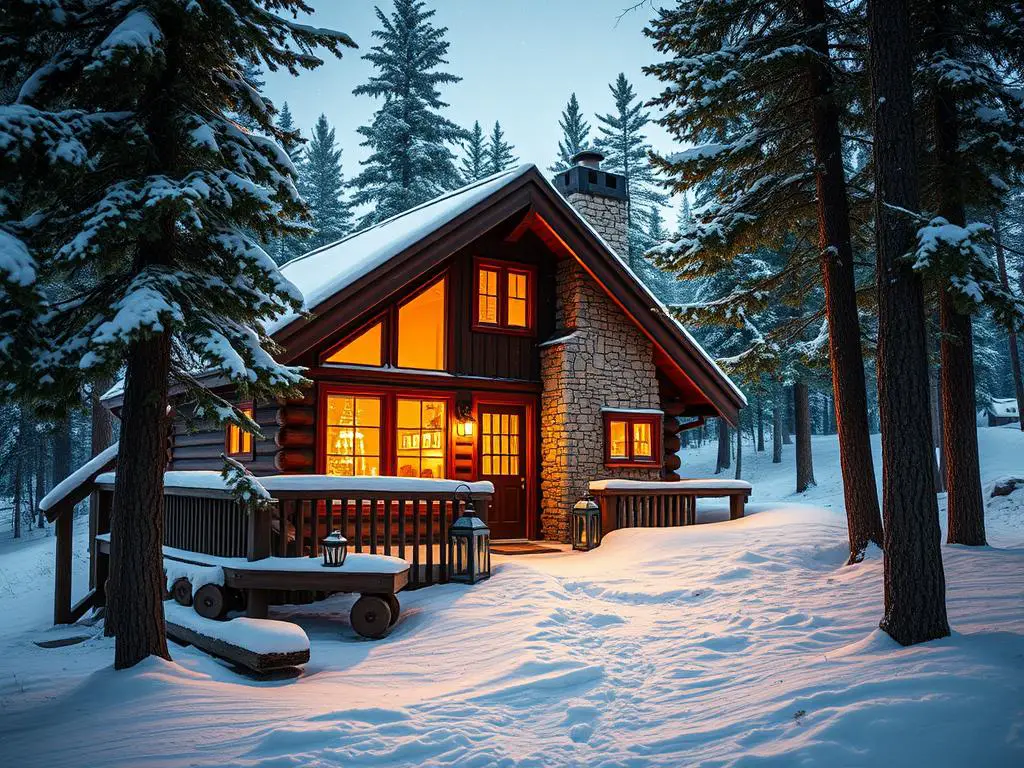 Perfect cabin for winter adventure