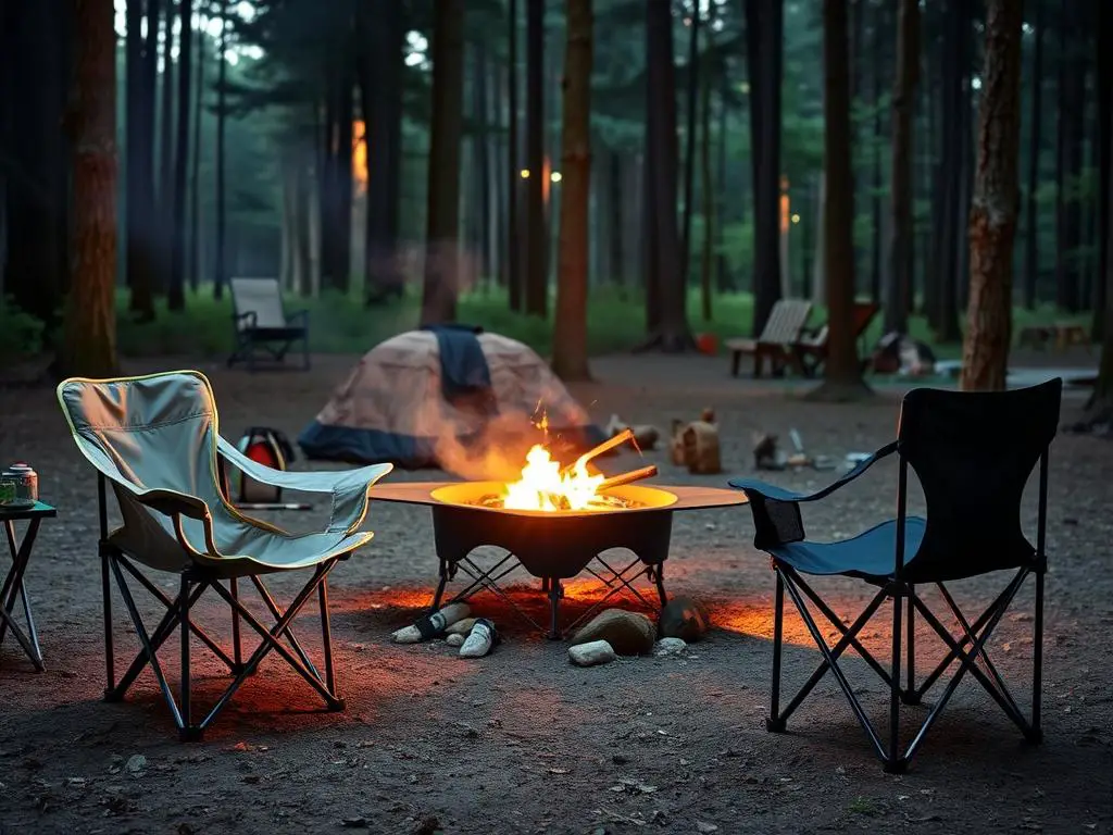 Types of folding camp chairs