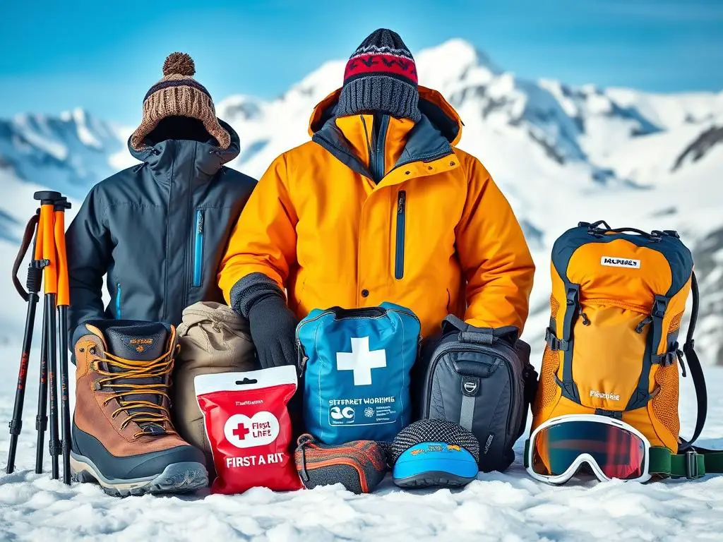 Winter hiking safety gear