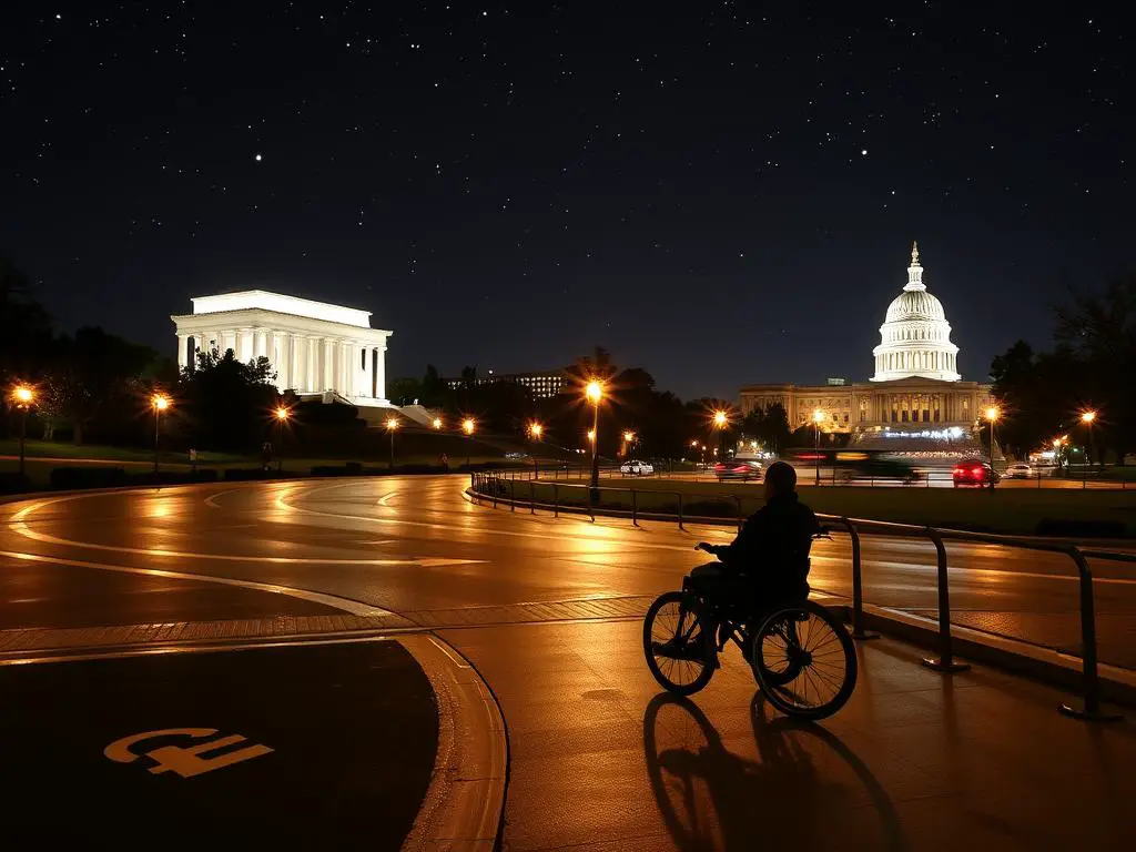 washington dc for wheelchairs at night